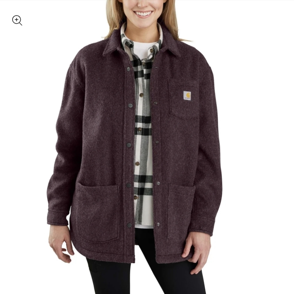 Carhartt Women's Loose Fit Brushed Fleece Shirt Jac
